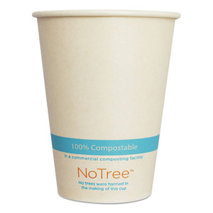 World Centric NoTree Paper Hot Cups, 12 oz, Natural, 1,000/Carton View Product Image