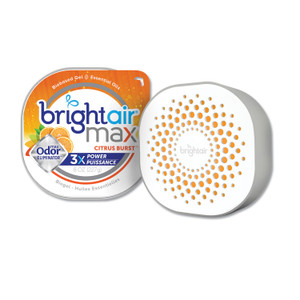 BRIGHT Air Max Odor Eliminator Air Freshener, Citrus Burst, 8 oz Jar, 6/Carton (BRI900436) View Product Image