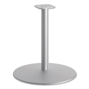 HON Between Round Disc Base for 30" Table Tops, 27.79" High, Textured Silver View Product Image