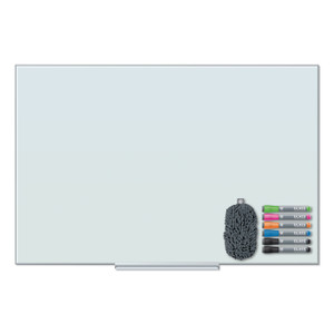 U Brands Floating Glass Dry Erase Board, 35 x 23, White (UBR3975U0001) View Product Image