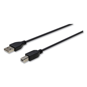 Innovera USB Cable, 6 ft, Black (IVR30000) View Product Image