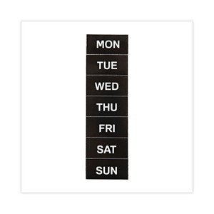 MasterVision Interchangeable Magnetic Board Accessories, Days of Week, Black/White, 2" x 1", 7 Pieces (BVCFM1007) View Product Image