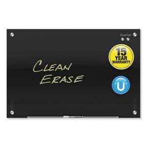 Quartet Infinity Magnetic Glass Marker Board, 96" x 48", Black Surface Product Image 