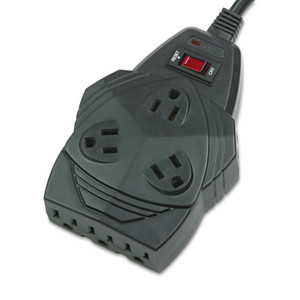 Fellowes Mighty 8 Surge Protector, 8 AC Outlets, 6 ft Cord, 1,300 J, Black (FEL99090) View Product Image