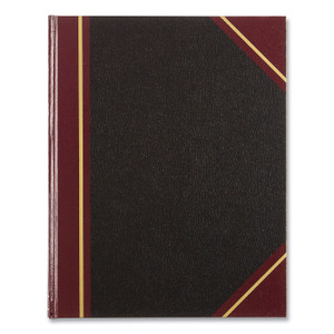 National Texthide Eye-Ease Record Book, Black/Burgundy/Gold Cover, 10.38 x 8.38 Sheets, 150 Sheets/Book (RED56211) View Product Image