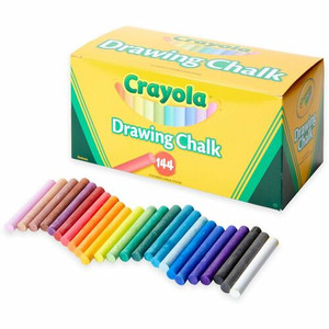 Crayola Colored Drawing Chalk Sticks - 3.2" Length x 0.4" Diameter - Assorted - Non-toxic - (CYO510400) Product Image 