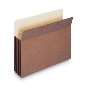 Smead Redrope TUFF Pocket Drop-Front File Pockets with Fully Lined Gussets, 3.5" Expansion, Letter Size, Redrope, 10/Box View Product Image