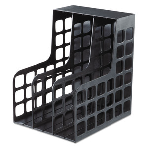 Pendaflex Plastic Magazine File, Two Snap-In Dividers, 9 x 10.63 x 12, Black View Product Image