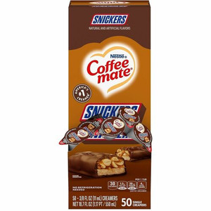 Coffee mate Snickers Nondairy Liquid Creamer Singles - Snickers Flavor - 0.38 fl oz (11 mL) - 50 Serving Product Image 