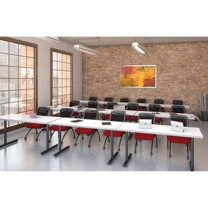 Lorell Hospitality White Laminate Square Tabletop (LLR99859) View Product Image