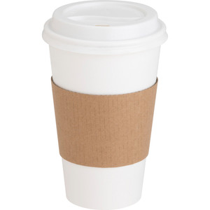 Genuine Joe Hot Cup Sleeves, 10-16oz., Corrugated, 1000/CT, Brown (GJO19049CT) Product Image 