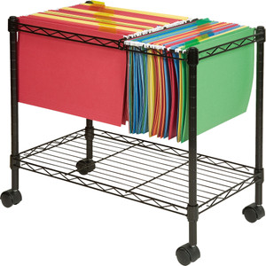 Lorell Mobile Filing Cart, Ltr/Lgl, 12-7/8"x25-3/4"x20-1/2", Black (LLR45651) Product Image 