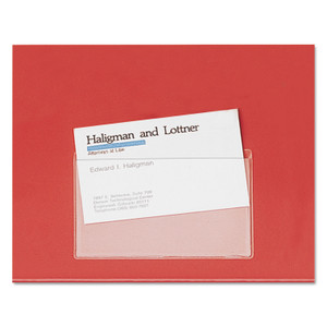 Cardinal HOLD IT Poly Business Card Pocket, Top Load, 3.75 x 2.38, Clear, 10/Pack (CRD21500) View Product Image