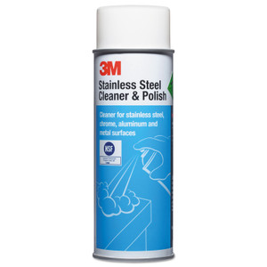 3M Stainless Steel Cleaner and Polish, Lime Scent, Foam, 21 oz Aerosol Spray, 12/Carton (MMM14002) View Product Image