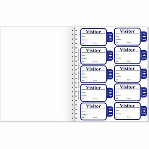 C-Line Time's Up! Visitor Badges Registry Log Book - Carbonless Copy - White Product Image 