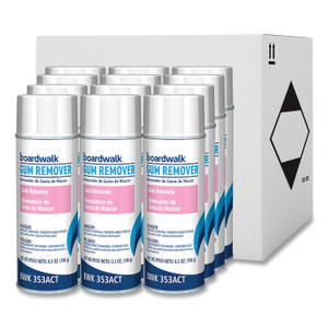 Boardwalk Chewing Gum and Candle Wax Remover, Unscented, 6.5 oz Aerosol Spray, 12/Carton View Product Image