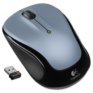 Logitech M325 Wireless Mouse, 2.4 GHz Frequency/30 ft Wireless Range, Left/Right Hand Use, Silver View Product Image