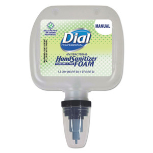 Dial Professional Antibacterial Foam Hand Sanitizer, 1.2 L Refill, Fragrance-Free, 3/Carton (DIA05085) View Product Image