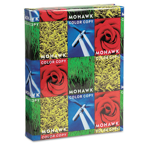 Mohawk Color Copy 98 Paper and Cover Stock, 98 Bright, 28 lb Bond Weight, 8.5 x 11, Bright White, 500/Ream (MOW12203) View Product Image