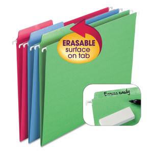Smead Erasable Folders, Letter Size, 1/3-Cut Tabs, Assorted Colors, 18/Box View Product Image
