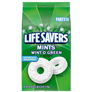 LifeSavers Wint O Green Mints Candy - Wint-O-Green - Individually Wrapped - 2.81 lb Product Image 
