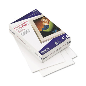 Ultra Premium Glossy Photo Paper, 11.8 Mil, 4 X 6, Glossy Bright White, 100/pack (EPSS042174) View Product Image