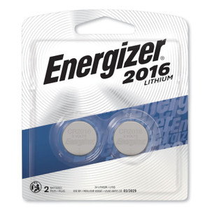 Energizer 2016 Lithium Coin Battery, 3 V, 2/Pack (EVE2016BP2) View Product Image