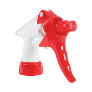 Boardwalk Trigger Sprayer 250, 8" Tube, Fits 16-24 oz Bottles, Red/White, 24/Carton (BWK09227) View Product Image