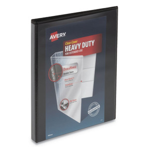 Avery Heavy-Duty View Binder with DuraHinge and One Touch Slant Rings, 3 Rings, 0.5" Capacity, 11 x 8.5, Black View Product Image