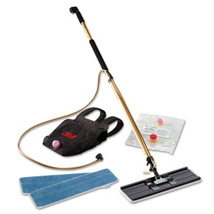 3M Easy Shine Applicator Kit, 18" Wide White Microfiber Head, 43" to 63" Gold/Black Aluminum Handle View Product Image