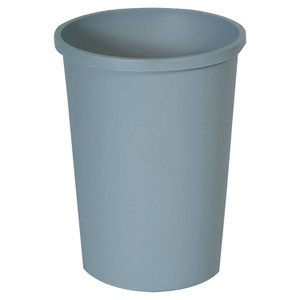 Rubbermaid Commercial Untouchable Large Plastic Round Waste Receptacle, 11 gal, Plastic, Gray (RCP2947GRA) View Product Image