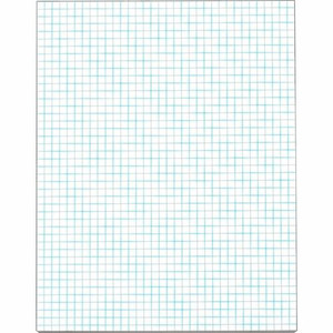 TOPS Graph Pad - 50 Sheets - Both Side Ruling Surface - Ruled Blue Margin - 20 lb Basis Weight - Letter Product Image 