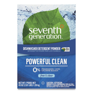 Seventh Generation Automatic Dishwasher Powder, Free and Clear, 45oz Box, 12/Carton View Product Image