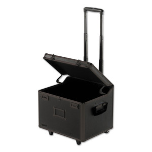 Vaultz Locking Mobile File Chest, Letter/Legal Files, 17.5" x 15.5" x 14.5", Black View Product Image