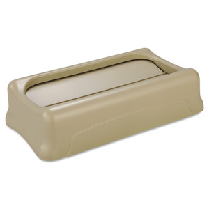 Rubbermaid Commercial Slim Jim Swing Lid, 11.38w x 20.5d x 5h, Beige (RCP267360BEI) View Product Image