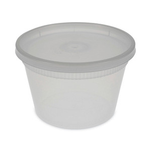 Pactiv Evergreen Newspring DELItainer Microwavable Container, 16 oz, 2 x 2 x 2, Clear, Plastic, 240/Carton View Product Image