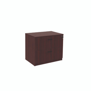 Alera Valencia Series Lateral File, 2 Legal/Letter-Size File Drawers, Mahogany, 34" x 22.75" x 29.5" View Product Image