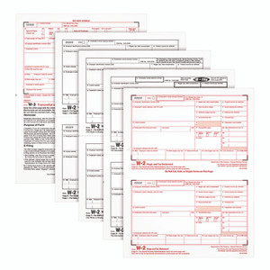 Adams 4-Part W-2 Tax Forms with Tax Forms Helper, Fiscal Year: 2024, Four-Part Carbonless, 8.5 x 5.5, 2 Forms/Sheet, 50 Forms Total View Product Image