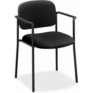 Basyx by HON Scatter Stacking Guest Chair - Black Seat Color - Fabric, Polyester Seat Material - Black Back Color - Fabric, Polyester Back Material - Black Frame Color - (BSXVL616VA10) Product Image 