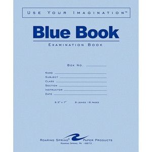 Roaring Spring Blue Book 8-sheet Exam Booklet (ROA77512) Product Image 