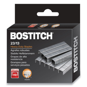 Bostitch Premium Heavy-Duty Staples, 0.5" Leg, 0.5" Crown, Steel, 1,000/Box (ACI1913) View Product Image
