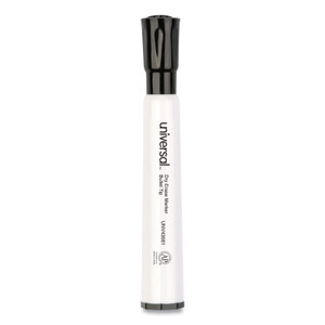 Universal Dry Erase Marker, Medium Bullet Tip, Black, Dozen View Product Image