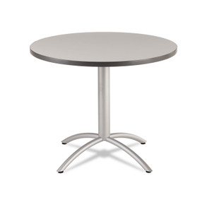 Iceberg CafeWorks Table, Cafe-Height, Round, 36" x 30", Gray/Silver (ICE65621) View Product Image