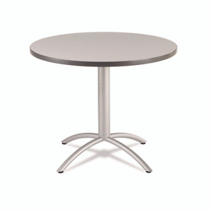 Iceberg CafeWorks Table, Cafe-Height, Round, 36" x 30", Gray/Silver View Product Image