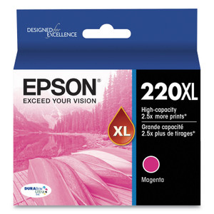 Epson T220XL320-S (220XL) DURABrite Ultra High-Yield Ink, 450 Page-Yield, Magenta View Product Image