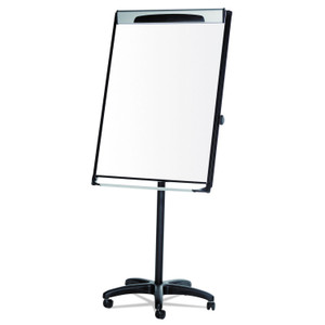 MasterVision Platinum Mobile Easel, 29 x 41, White Surface, Black Plastic Frame (BVCEA48066720) View Product Image