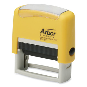 AbilityOne 7520013246955, SKILCRAFT Pre-Inked Message Stamp, COMPLETED, Blue View Product Image