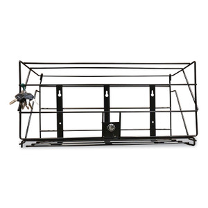 Boardwalk Locking Rack for 3 Liter PDC Cleaner Bottles, 1-Shelf, 24w x 10d x 12h, Black View Product Image