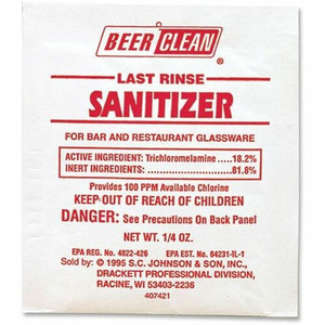Diversey Last Rinse Sanitizer - Powder - 0.25 oz (0.02 lb) - 100 / Carton Product Image 