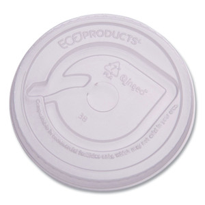 Eco-Products GreenStripe Renewable and Compost Cold Cup Flat Lids, Fits 9 oz to 24 oz Cups, Clear, 100/Pack, 10 Packs/Carton (ECOEPFLCC) View Product Image